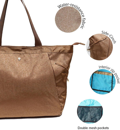 Yoga Tote Bag for Women Shoulder Bags Drawstring for Office Workout Travel Carryall Pilates Gym and Beach