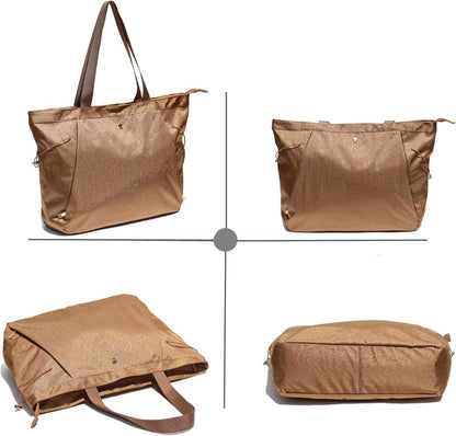 Yoga Tote Bag for Women Shoulder Bags Drawstring for Office Workout Travel Carryall Pilates Gym and Beach