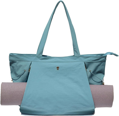 Yoga Tote Bag for Women Shoulder Bags Drawstring for Office Workout Travel Carryall Pilates Gym and Beach