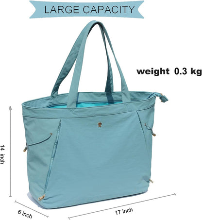 Yoga Tote Bag for Women Shoulder Bags Drawstring for Office Workout Travel Carryall Pilates Gym and Beach