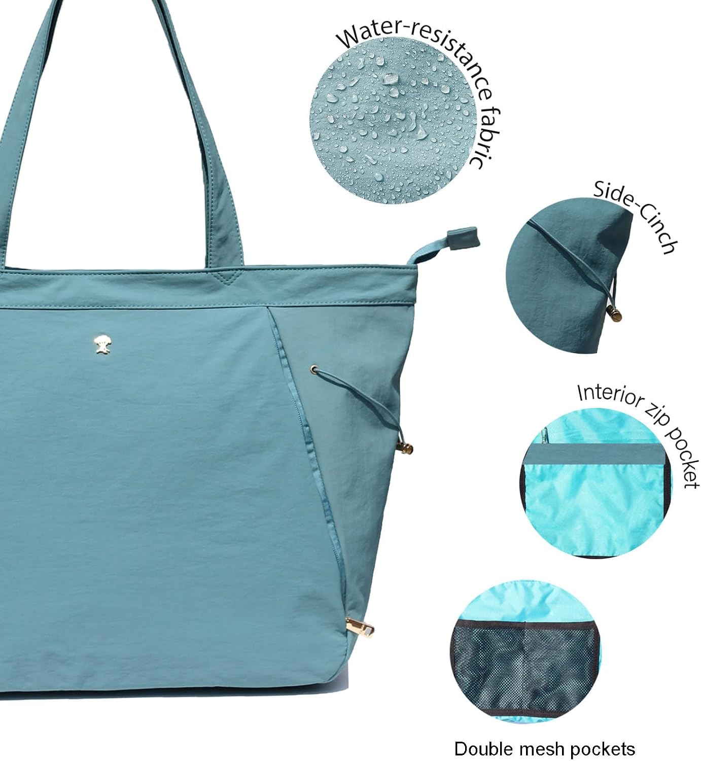 Yoga Tote Bag for Women Shoulder Bags Drawstring for Office Workout Travel Carryall Pilates Gym and Beach