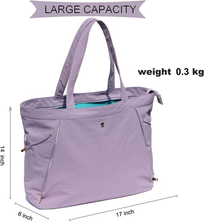 Yoga Tote Bag for Women Shoulder Bags Drawstring for Office Workout Travel Carryall Pilates Gym and Beach