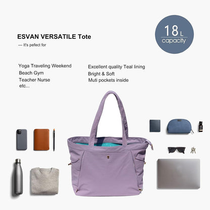 Yoga Tote Bag for Women Shoulder Bags Drawstring for Office Workout Travel Carryall Pilates Gym and Beach