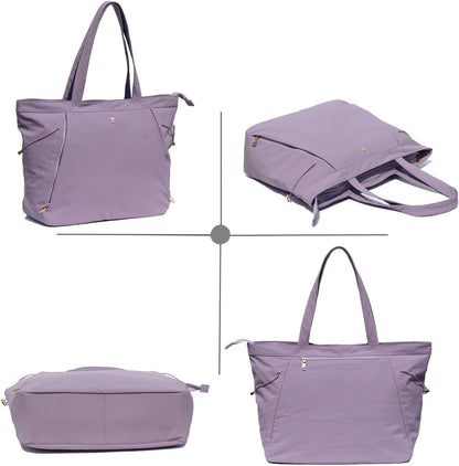 Yoga Tote Bag for Women Shoulder Bags Drawstring for Office Workout Travel Carryall Pilates Gym and Beach