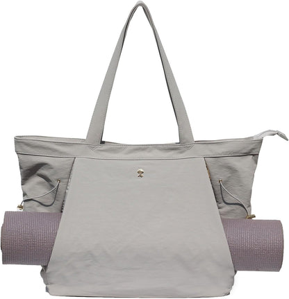 Yoga Tote Bag for Women Shoulder Bags Drawstring for Office Workout Travel Carryall Pilates Gym and Beach