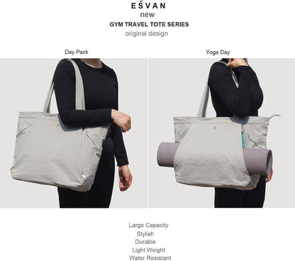 Yoga Tote Bag for Women Shoulder Bags Drawstring for Office Workout Travel Carryall Pilates Gym and Beach