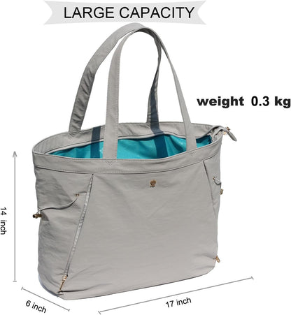 Yoga Tote Bag for Women Shoulder Bags Drawstring for Office Workout Travel Carryall Pilates Gym and Beach