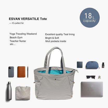 Yoga Tote Bag for Women Shoulder Bags Drawstring for Office Workout Travel Carryall Pilates Gym and Beach