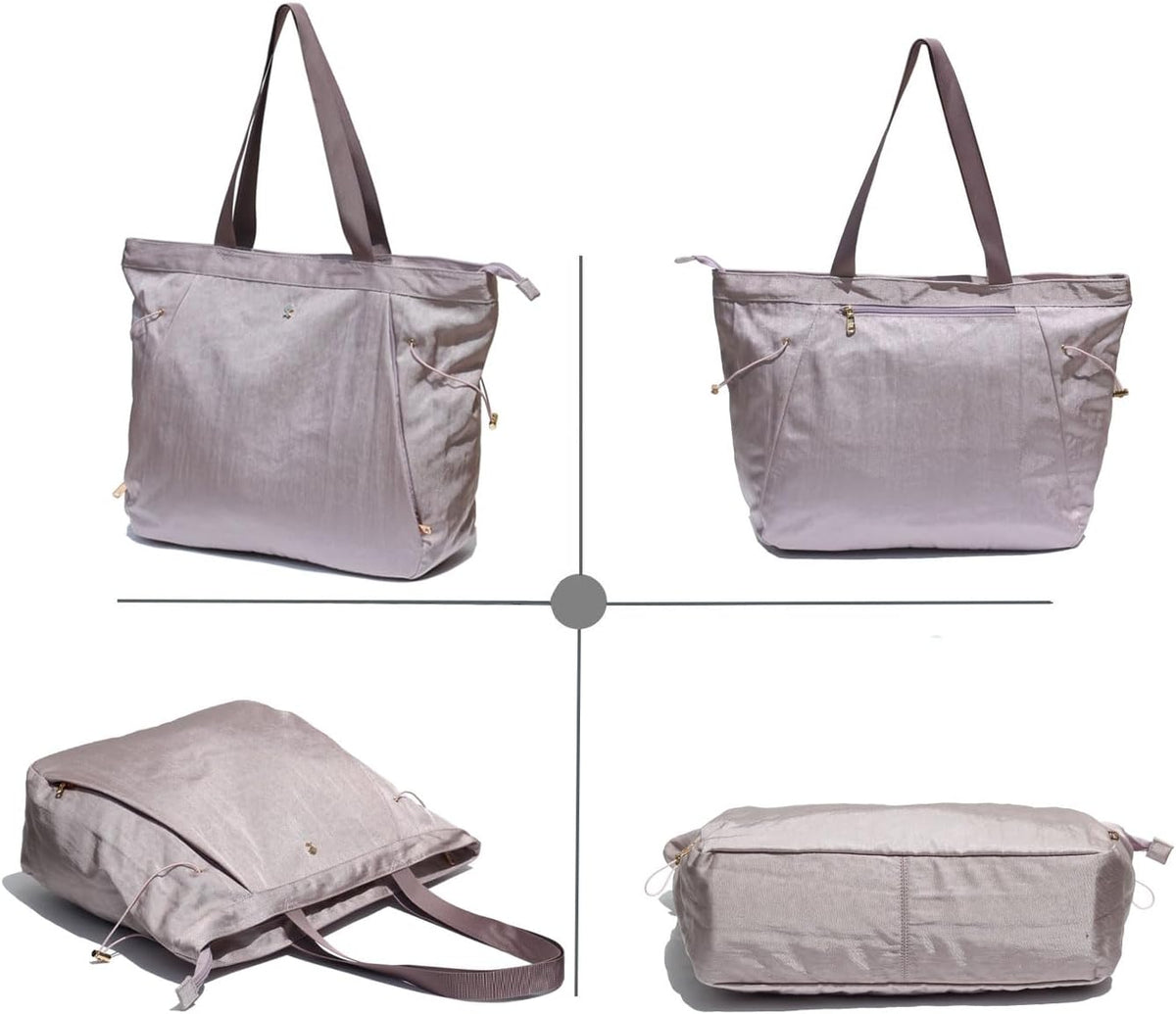 Yoga Tote Bag for Women Shoulder Bags Drawstring for Office Workout Travel Carryall Pilates Gym and Beach