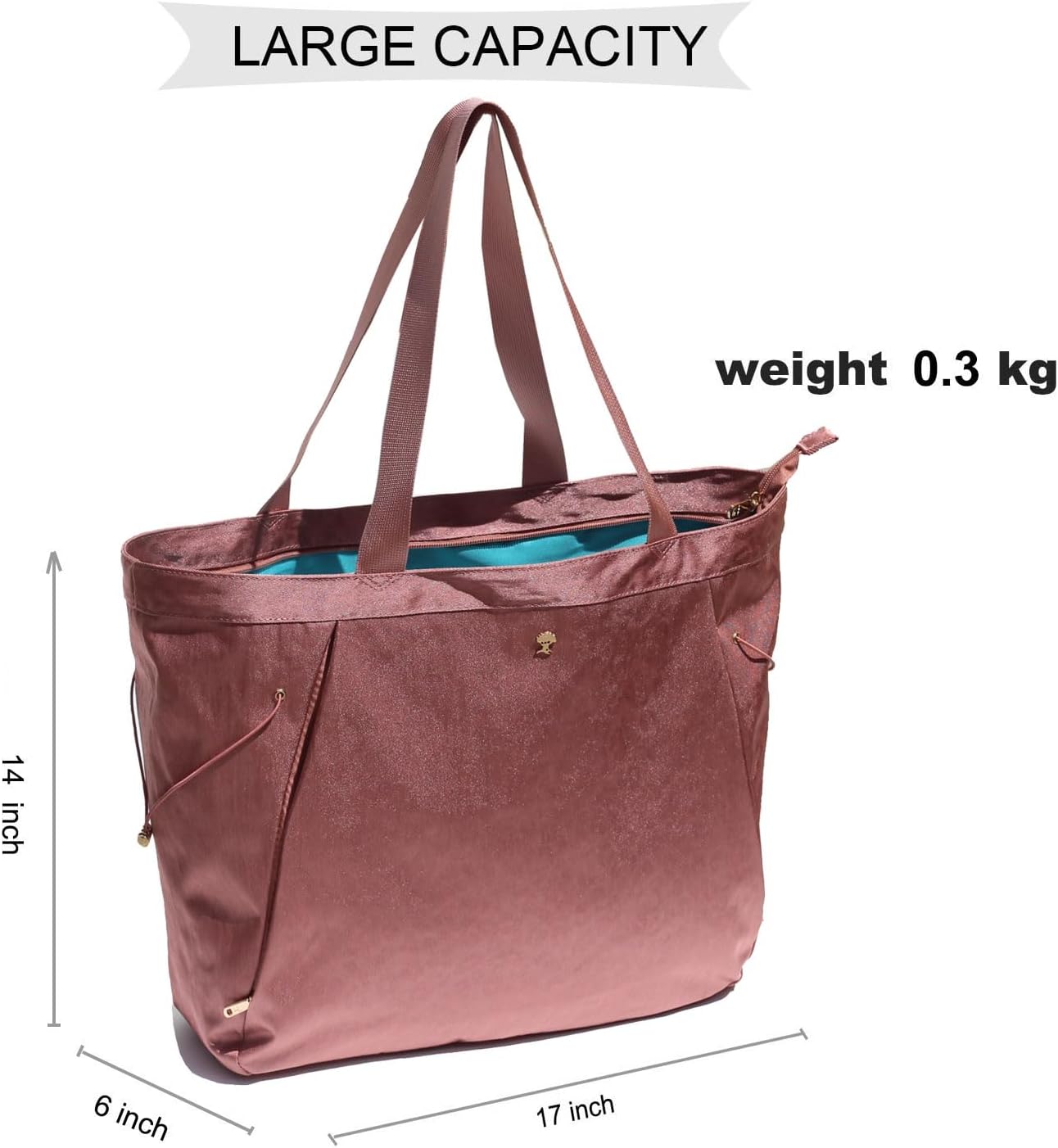 Yoga Tote Bag for Women Shoulder Bags Drawstring for Office Workout Travel Carryall Pilates Gym and Beach