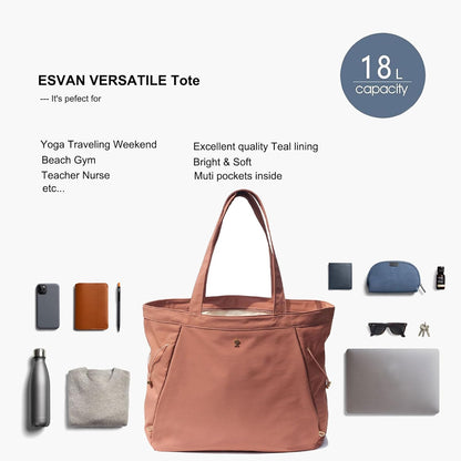 Yoga Tote Bag for Women Shoulder Bags Drawstring for Office Workout Travel Carryall Pilates Gym and Beach