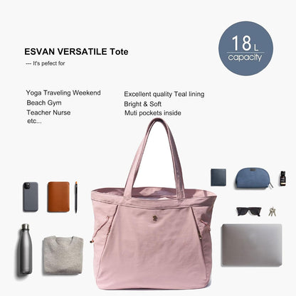 Yoga Tote Bag for Women Shoulder Bags Drawstring for Office Workout Travel Carryall Pilates Gym and Beach