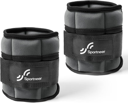 Adjustable Ankle Weights for Women and Men 7 lbs/Pair Adjustable Leg Weights with Secure Straps, Strength Training Weighted for Yoga, Walking, Running, Aerobics, Gym, Physical Therapy
