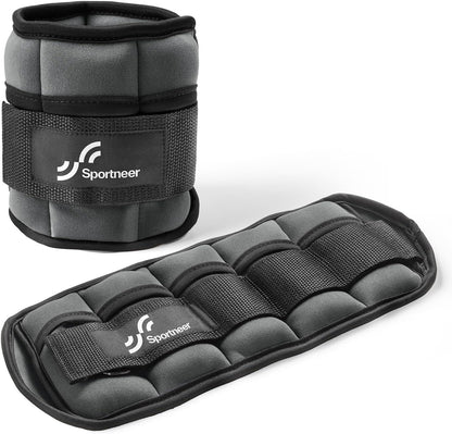 Adjustable Ankle Weights for Women and Men 7 lbs/Pair Adjustable Leg Weights with Secure Straps, Strength Training Weighted for Yoga, Walking, Running, Aerobics, Gym, Physical Therapy