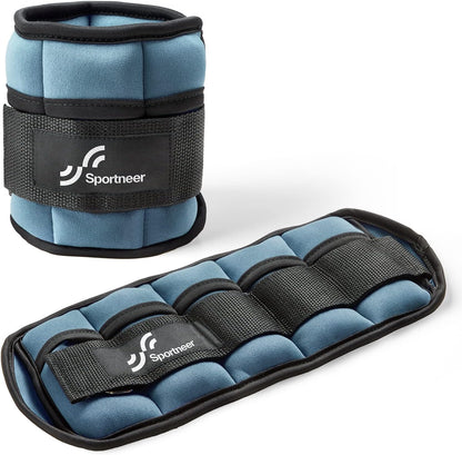 Adjustable Ankle Weights for Women and Men 7 lbs/Pair Adjustable Leg Weights with Secure Straps, Strength Training Weighted for Yoga, Walking, Running, Aerobics, Gym, Physical Therapy