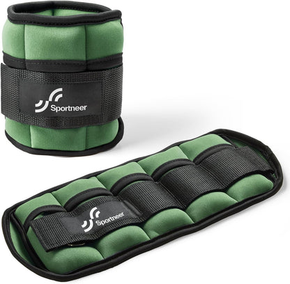 Adjustable Ankle Weights for Women and Men 7 lbs/Pair Adjustable Leg Weights with Secure Straps, Strength Training Weighted for Yoga, Walking, Running, Aerobics, Gym, Physical Therapy