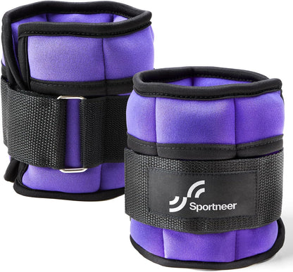 Adjustable Ankle Weights for Women and Men 7 lbs/Pair Adjustable Leg Weights with Secure Straps, Strength Training Weighted for Yoga, Walking, Running, Aerobics, Gym, Physical Therapy