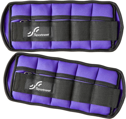 Adjustable Ankle Weights for Women and Men 7 lbs/Pair Adjustable Leg Weights with Secure Straps, Strength Training Weighted for Yoga, Walking, Running, Aerobics, Gym, Physical Therapy