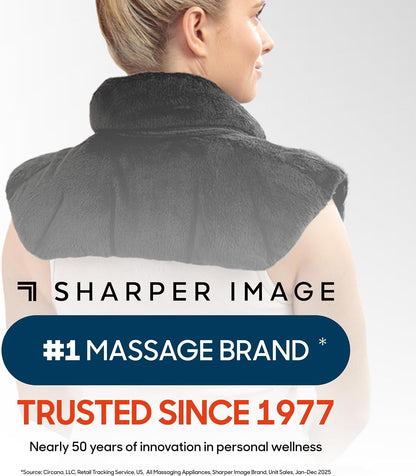 Heated Neck & Shoulder Wrap - Microwavable Warm & Cooling Plush Pad, Scented Aromatherapy (100% Natural Lavender & Herb Spa Blend), Pain Tension Headache Relief Therapy, Gift for Women