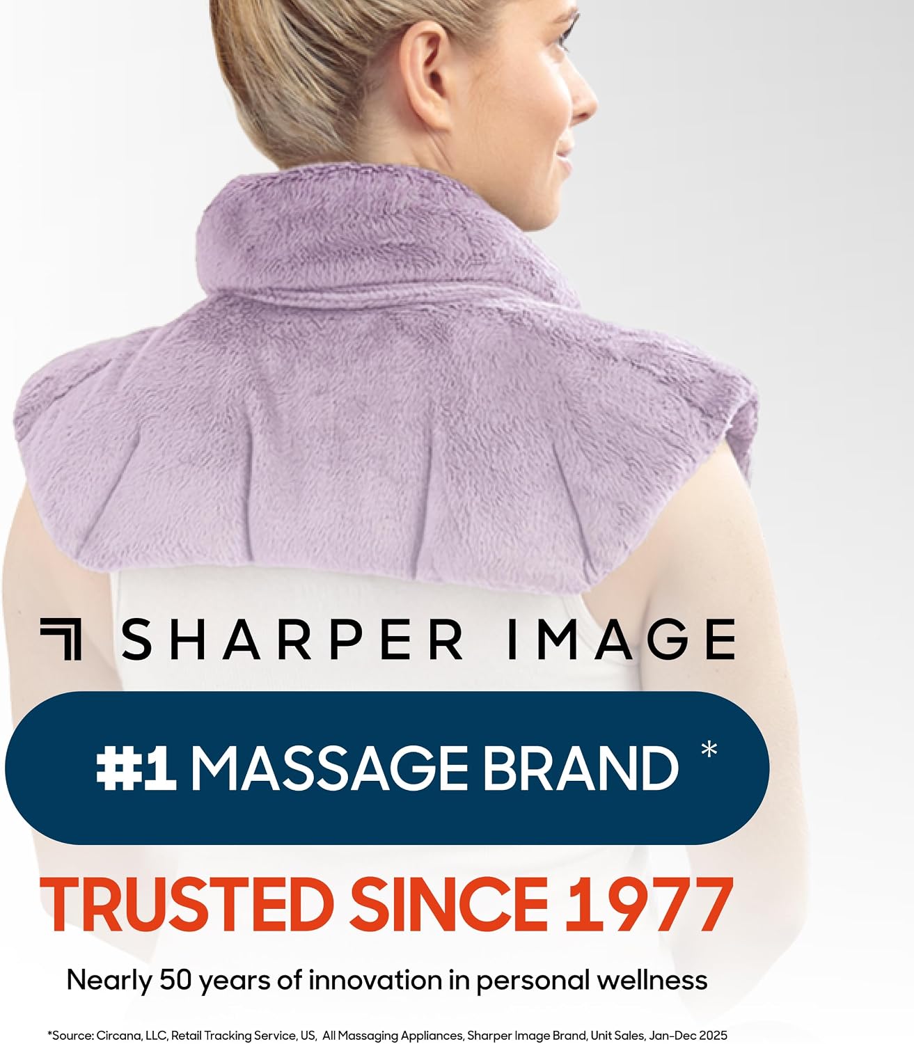 Heated Neck & Shoulder Wrap - Microwavable Warm & Cooling Plush Pad, Scented Aromatherapy (100% Natural Lavender & Herb Spa Blend), Pain Tension Headache Relief Therapy, Gift for Women