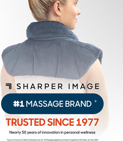 Heated Neck & Shoulder Wrap - Microwavable Warm & Cooling Plush Pad, Scented Aromatherapy (100% Natural Lavender & Herb Spa Blend), Pain Tension Headache Relief Therapy, Gift for Women