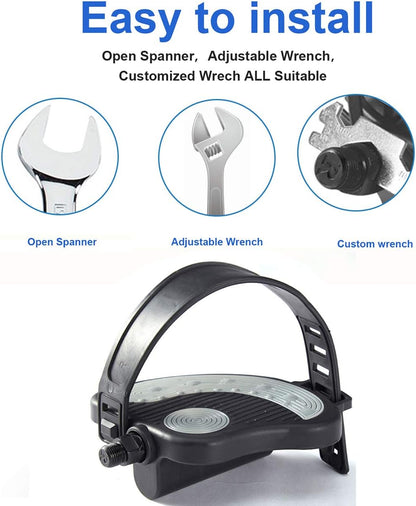 Exercise Bike Pedals with Straps, 9/16" Stationary Recumbent Bike Pedals for Indoor Exercycle Bike,Spin Bike,Toe Cages for Peloton Bike, 1 Pair