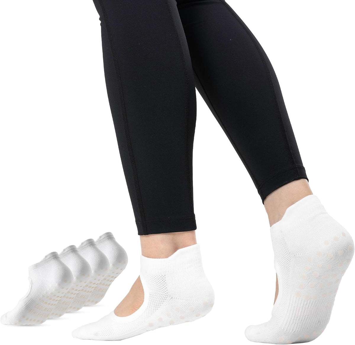 CoolMate Pilates Socks with Grips for Women, Non Slip Yoga Socks - Colors B