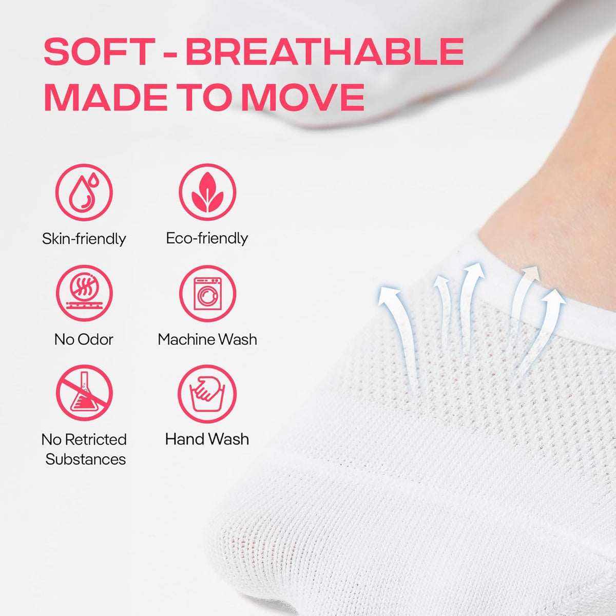 CoolMate Pilates Socks with Grips for Women, Non Slip Yoga Socks - Colors B