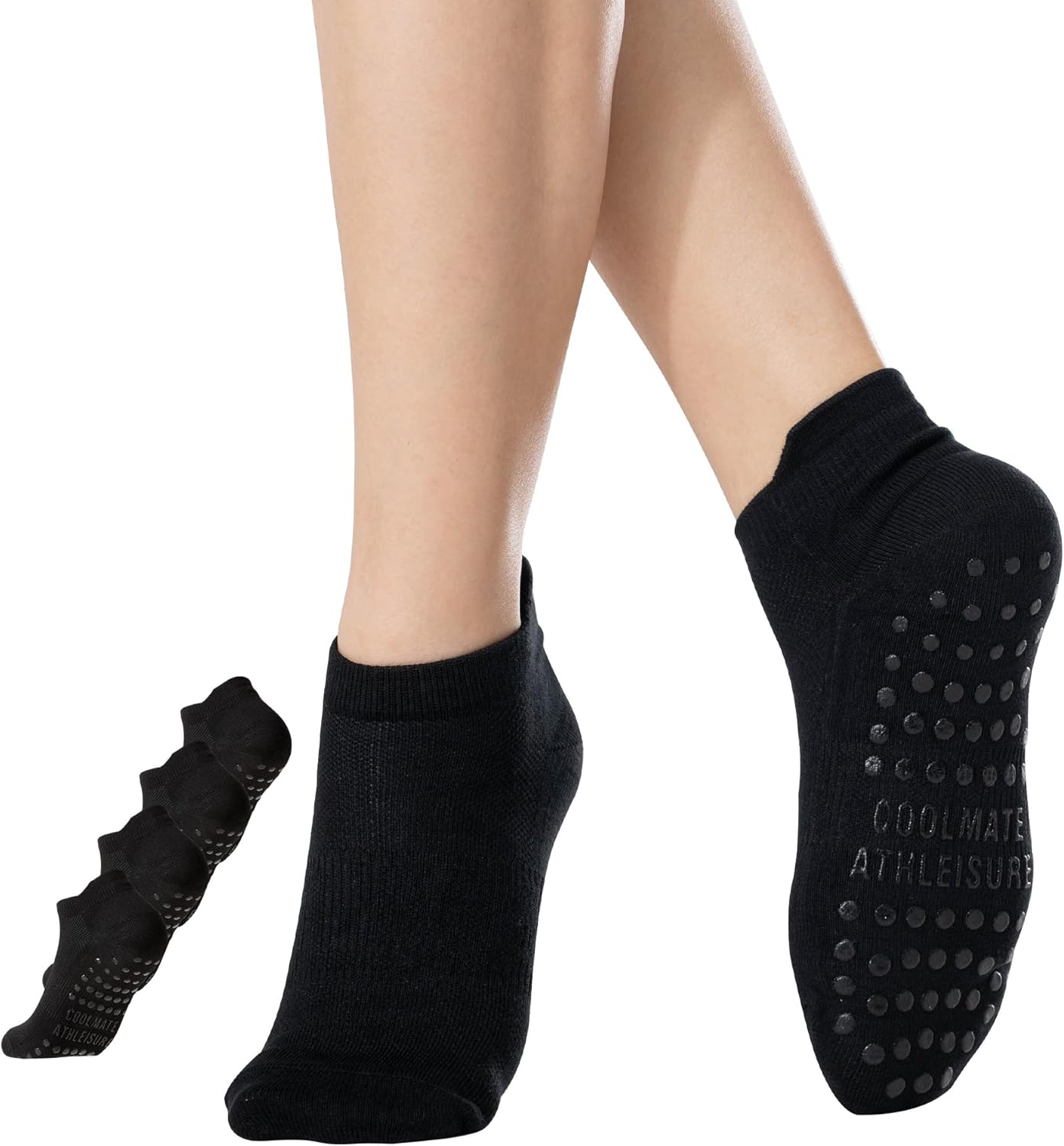 CoolMate Pilates Socks with Grips for Women, Non Slip Yoga Socks - Colors B