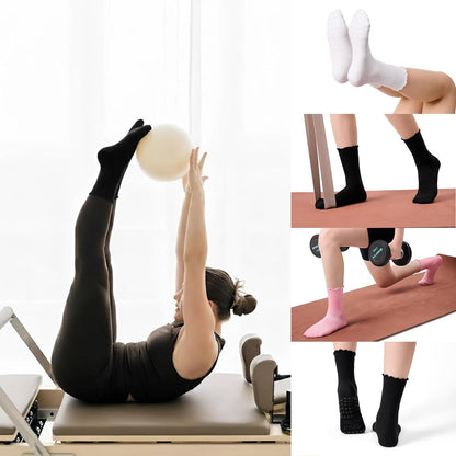 CoolMate Pilates Socks with Grips for Women, Non Slip Yoga Socks - Colors B