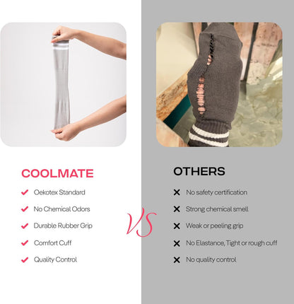 CoolMate Pilates Socks with Grips for Women, Non Slip Yoga Socks - Colors B