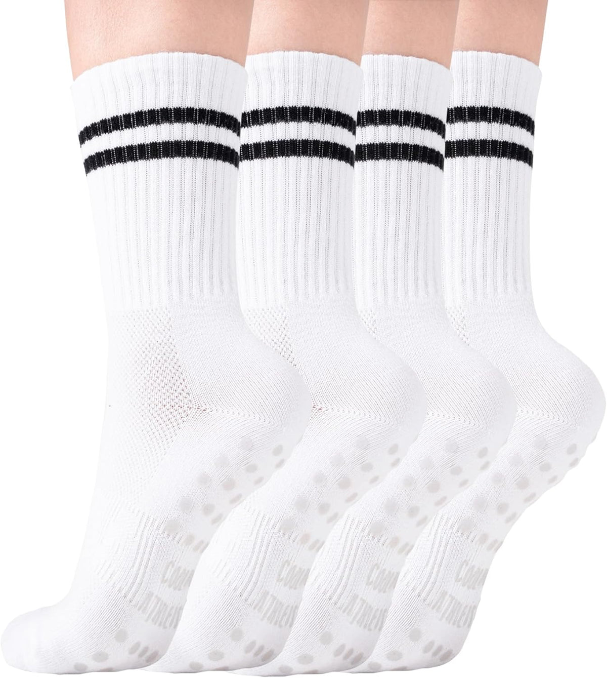 CoolMate Pilates Socks with Grips for Women, Non Slip Yoga Socks - Colors B