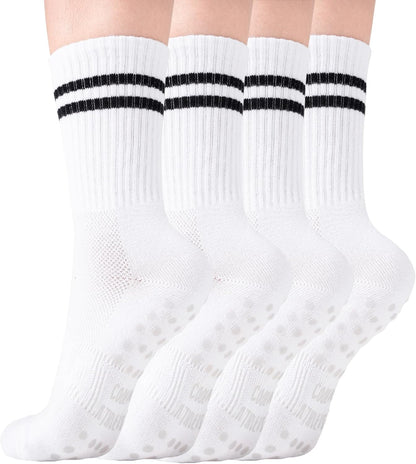CoolMate Pilates Socks with Grips for Women, Non Slip Yoga Socks - Colors B
