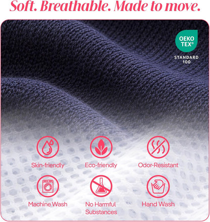 CoolMate Pilates Socks with Grips for Women, Non Slip Yoga Socks - Colors B