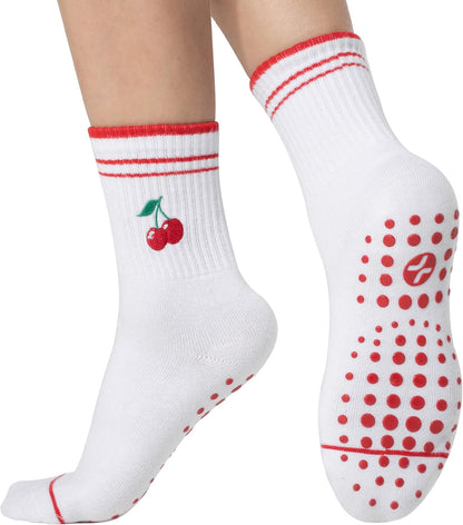 CoolMate Pilates Socks with Grips for Women, Non Slip Yoga Socks - Colors B