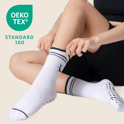 CoolMate Pilates Socks with Grips for Women, Non Slip Yoga Socks - Colors B