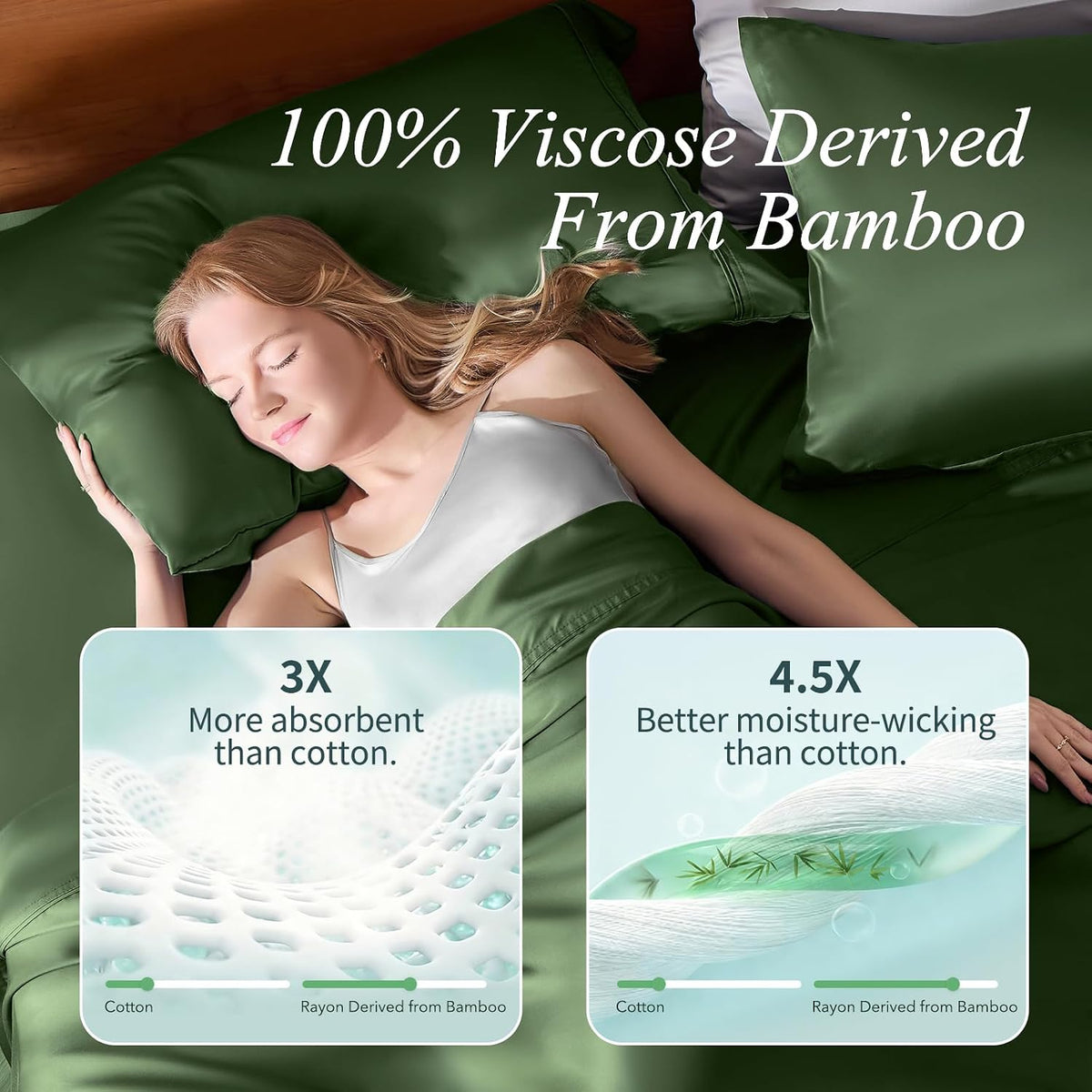 Queen Pillow Cases, Bamboo Viscose, Cooling Pillowcases