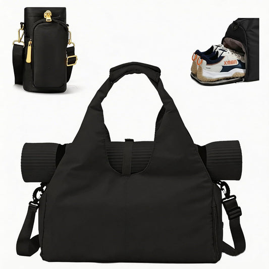 Yoga Mat Bag, Sport yoga Gym Bag for women, Lightweight yoga mat bag carrier with Yoga Strap, Carryall Yoga Tote Bag