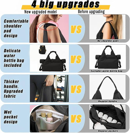 Yoga Mat Bag, Sport yoga Gym Bag for women, Lightweight yoga mat bag carrier with Yoga Strap, Carryall Yoga Tote Bag