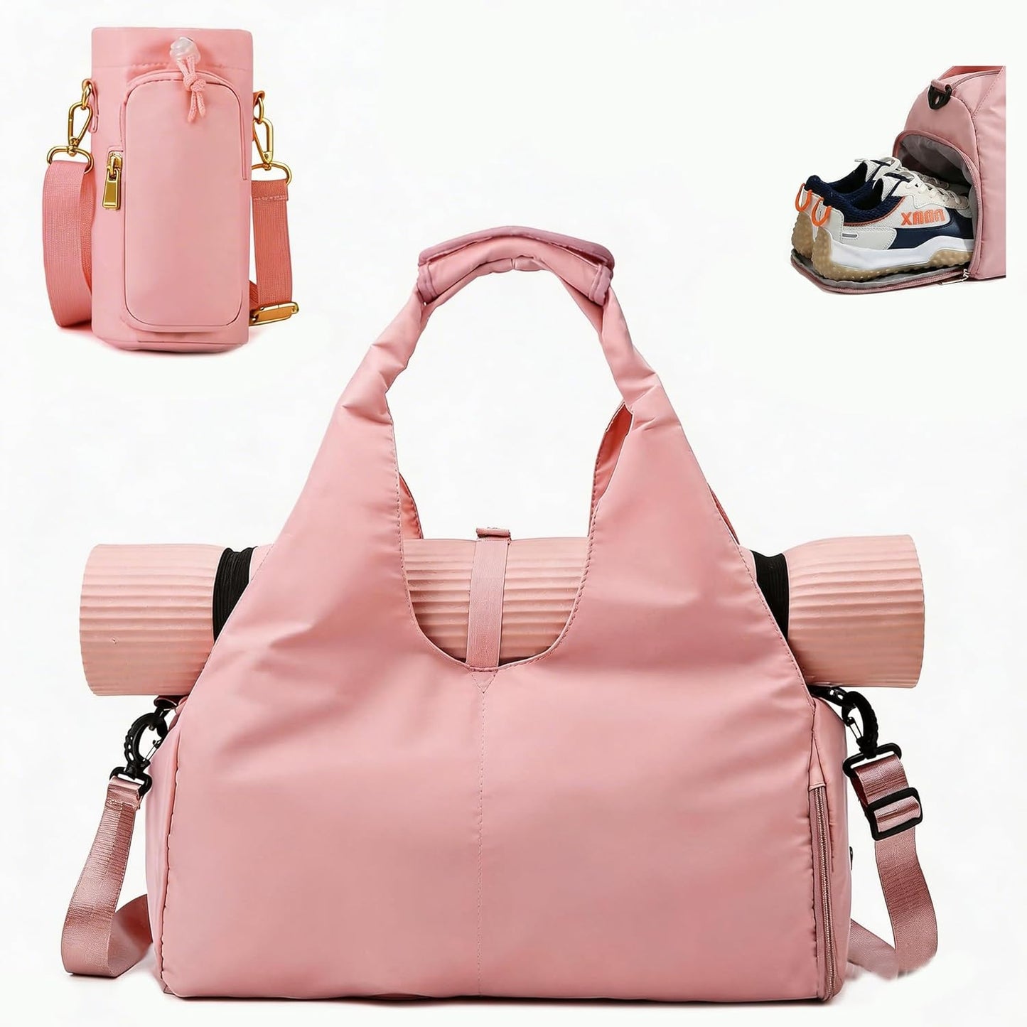 Yoga Mat Bag, Sport yoga Gym Bag for women, Lightweight yoga mat bag carrier with Yoga Strap, Carryall Yoga Tote Bag
