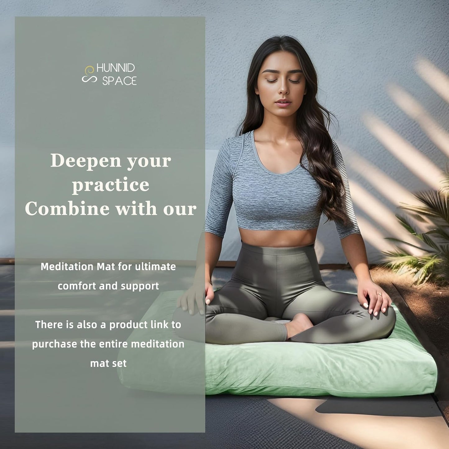 Meditation Cushion Set Zafu & Zabuton – Buckwheat Hull & Memory Foam, Adjustable Floor Pillow for Yoga, Meditation & Sitting, Removable Velvet Cover (Purple)
