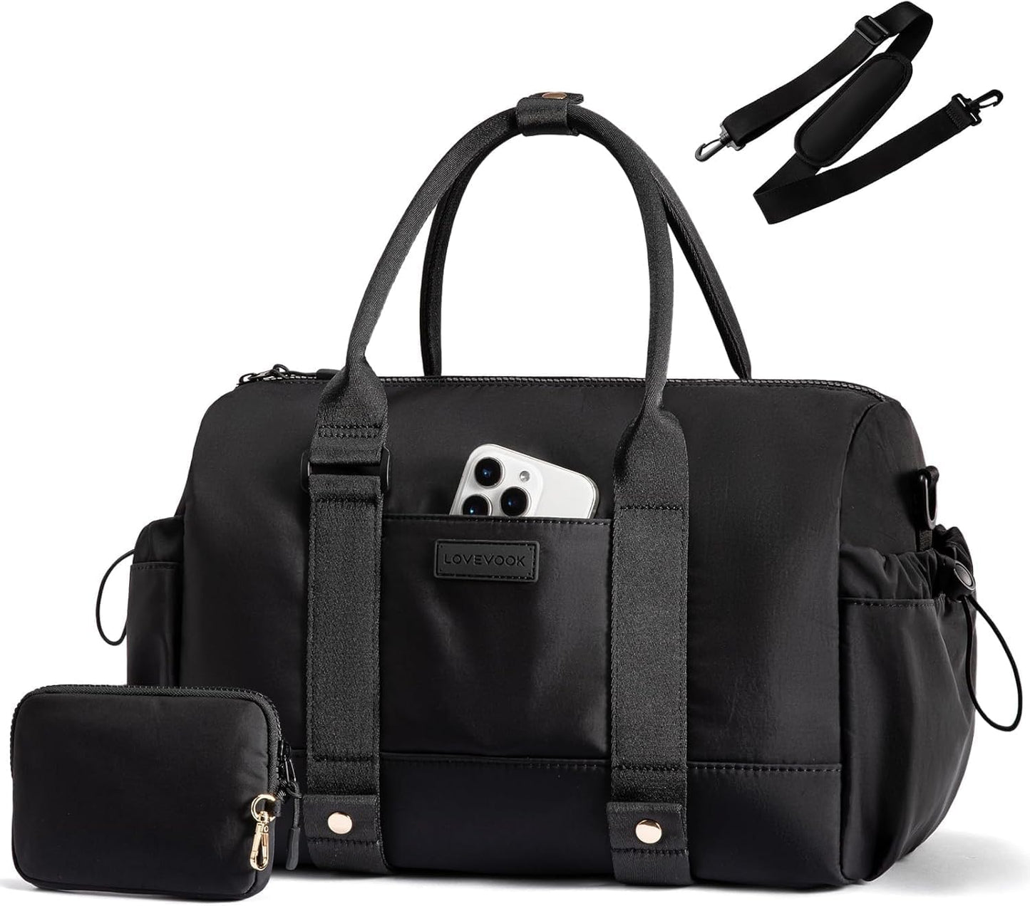 Small Gym Bag for Women with Yoga mat Holder, Mini Duffle Bag for Travel with Wet Pocket, Overnight Personal Item Bags, Lightweight Carry on Weekender Duffel for Workout, Dance, Ballet