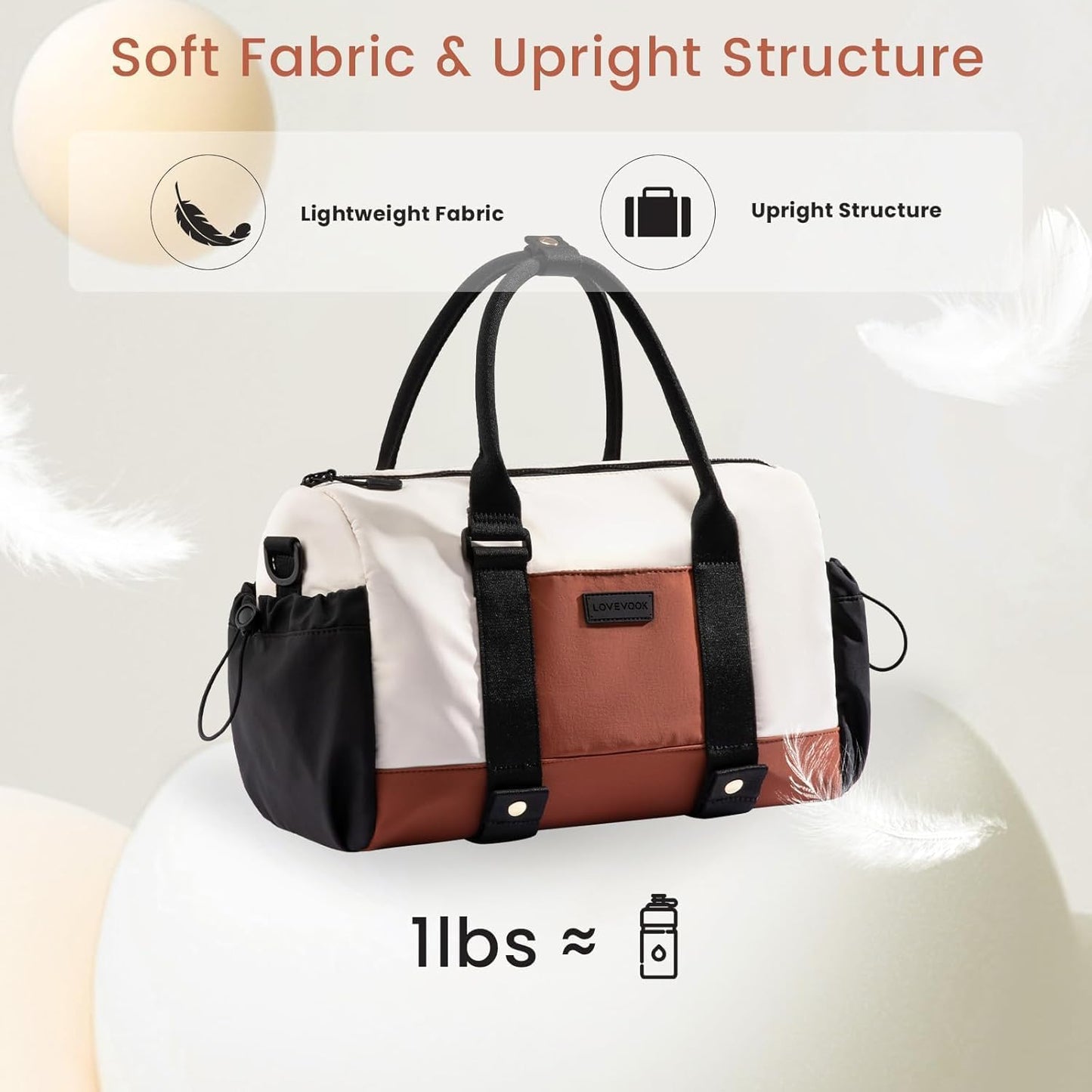 Small Gym Bag for Women with Yoga mat Holder, Mini Duffle Bag for Travel with Wet Pocket, Overnight Personal Item Bags, Lightweight Carry on Weekender Duffel for Workout, Dance, Ballet