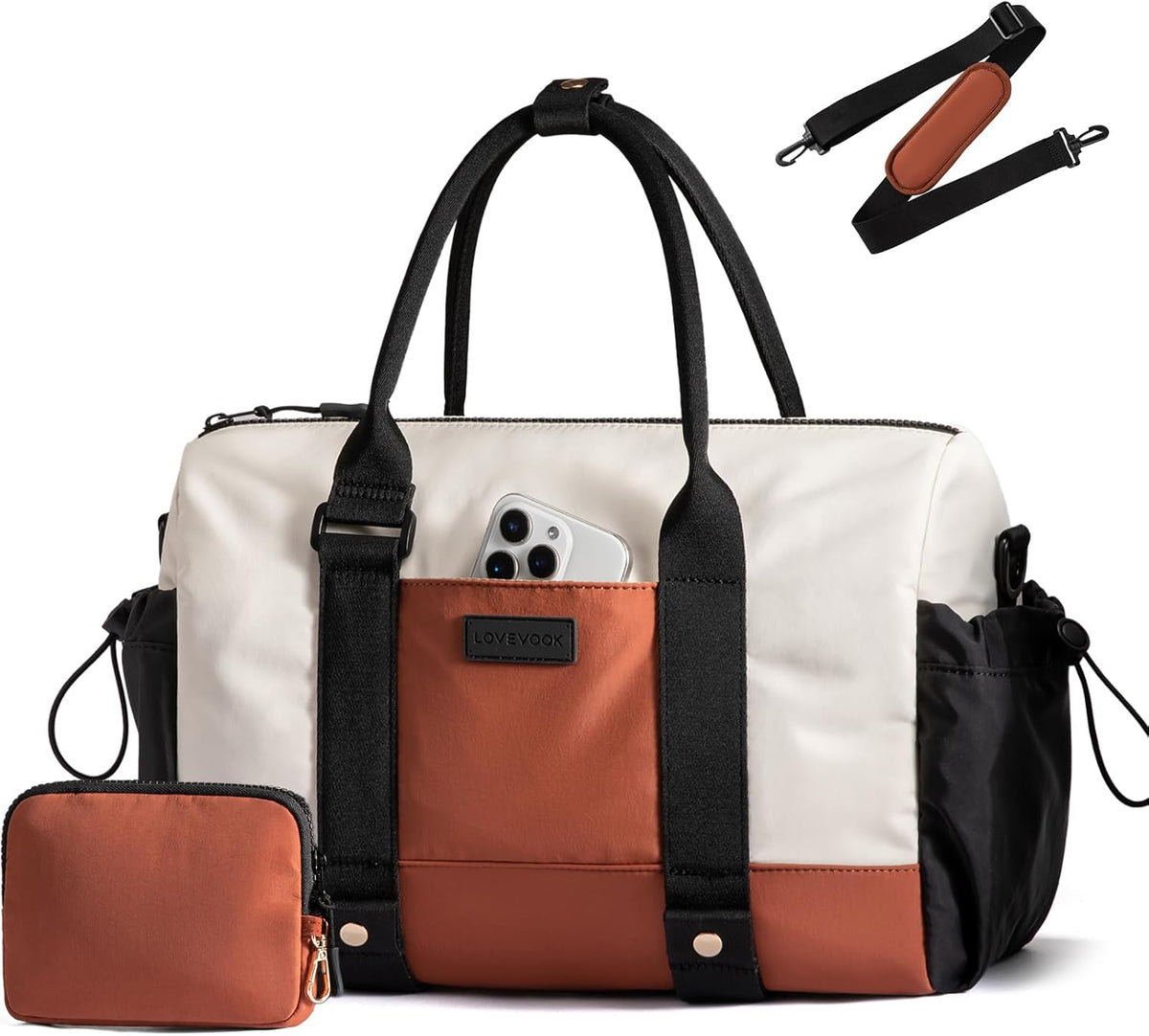 Small Gym Bag for Women with Yoga mat Holder, Mini Duffle Bag for Travel with Wet Pocket, Overnight Personal Item Bags, Lightweight Carry on Weekender Duffel for Workout, Dance, Ballet