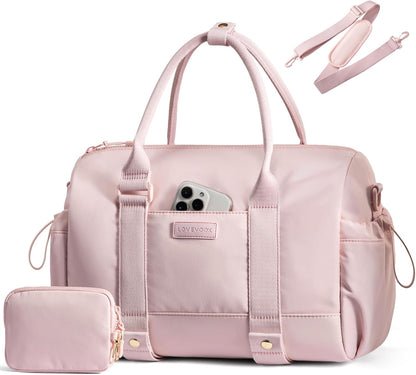 Small Gym Bag for Women with Yoga mat Holder, Mini Duffle Bag for Travel with Wet Pocket, Overnight Personal Item Bags, Lightweight Carry on Weekender Duffel for Workout, Dance, Ballet