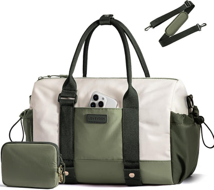 Small Gym Bag for Women with Yoga mat Holder, Mini Duffle Bag for Travel with Wet Pocket, Overnight Personal Item Bags, Lightweight Carry on Weekender Duffel for Workout, Dance, Ballet