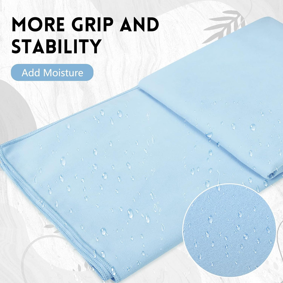 4 Pack 72" x 24" Hot Yoga Towel Non Slip Microfiber Mat Towel Sweat Absorbent Soft Pilates Mat Essentials for Hot Yoga Pilates Exercise(Light Grey)