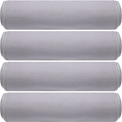 4 Pack 72" x 24" Hot Yoga Towel Non Slip Microfiber Mat Towel Sweat Absorbent Soft Pilates Mat Essentials for Hot Yoga Pilates Exercise(Light Grey)