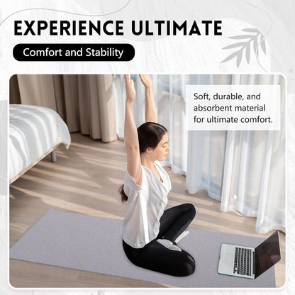 4 Pack 72" x 24" Hot Yoga Towel Non Slip Microfiber Mat Towel Sweat Absorbent Soft Pilates Mat Essentials for Hot Yoga Pilates Exercise(Light Grey)