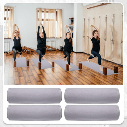 4 Pack 72" x 24" Hot Yoga Towel Non Slip Microfiber Mat Towel Sweat Absorbent Soft Pilates Mat Essentials for Hot Yoga Pilates Exercise(Light Grey)